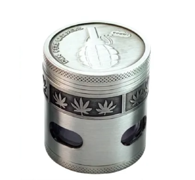 Гриндер для измельчения табака D&K Гранаты DK-5081-X4 (Silver 3) (15708)