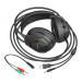 Игровые наушники проводные Borofone BO105 Геймерская гарнитура с микрофоном и RGB подсветкой (Black) (19254)
