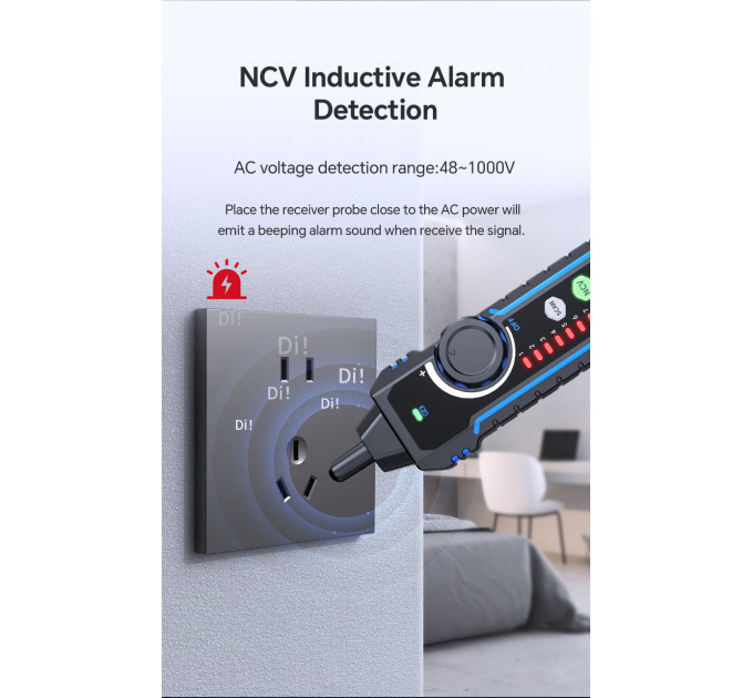 Кабельный тестер Noyafa NF-8209 pro Сетевой тестер кабеля, трассоискатель, PoE тестер, измерение длины кабеля (19405)