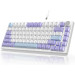 Клавиатура механическая AJAZZ AK820 Sea Salt Switch / с подсветкой RGB / Раскладка 75% ( (Blue White Purple) (19571)