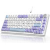 Клавиатура механическая AJAZZ AK820 Sea Salt Switch / с подсветкой RGB / Раскладка 75% ( (Blue White Purple) (19571)