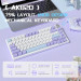 Клавиатура механическая AJAZZ AK820 Sea Salt Switch / с подсветкой RGB / Раскладка 75% ( (Blue White Purple) (19571)