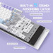Клавиатура механическая AJAZZ AK820 Sea Salt Switch / с подсветкой RGB / Раскладка 75% ( (Blue White Purple) (19571)