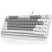 Клавиатура механическая AJAZZ AK820 Yellow Switch Белая LED-подсветка / Раскладка 75% (White Gray) (19575)