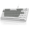 Клавиатура механическая AJAZZ AK820 Yellow Switch Белая LED-подсветка / Раскладка 75% (White Gray) (19575)