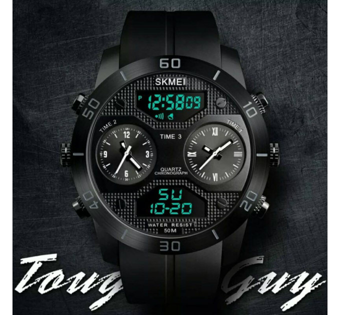 Мужские наручные часы Skmei 1355 Original (Black, 1355BK) (17127)