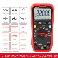 Мультиметр UNI-T UT61E+ Цифровой мультитестер; Напряжение DC/AC; Ток DC/AC; R; C; Прозвонка цепи; тест Диодов-транзисторов, NCV, Live, частота, емкость