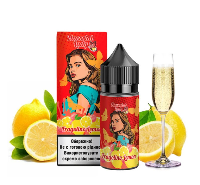 Набор для самозамеса на солевом никотине Flavorlab Lady 30 мл, 0-50 мг Fragolino Lemon (Лимон Фраголино) (16567)