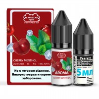 Набор для самозамеса солевой Flavorlab Disposable Puff 10 мл, 0-50 мг Cherry Menthol (Вишневый ментол)