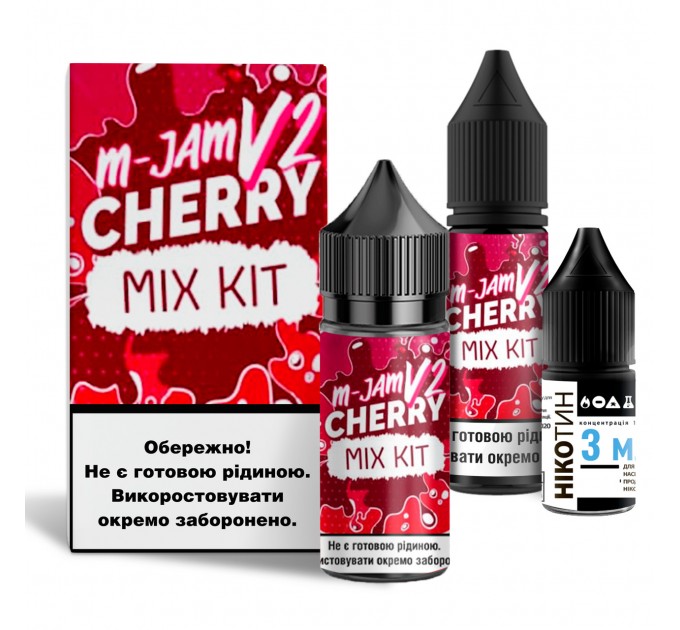 Набор для самозамеса солевой Flavorlab M-Jam V2 30 мл, 0-50 мг Cherry (Вишня) (15422)