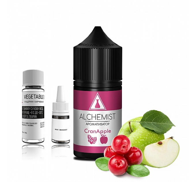Набор компонентов для самозамеса солевой ALCHEMIST 30 мл (Cran Apple Яблоко Клюква, 0-50 мг) (18086)
