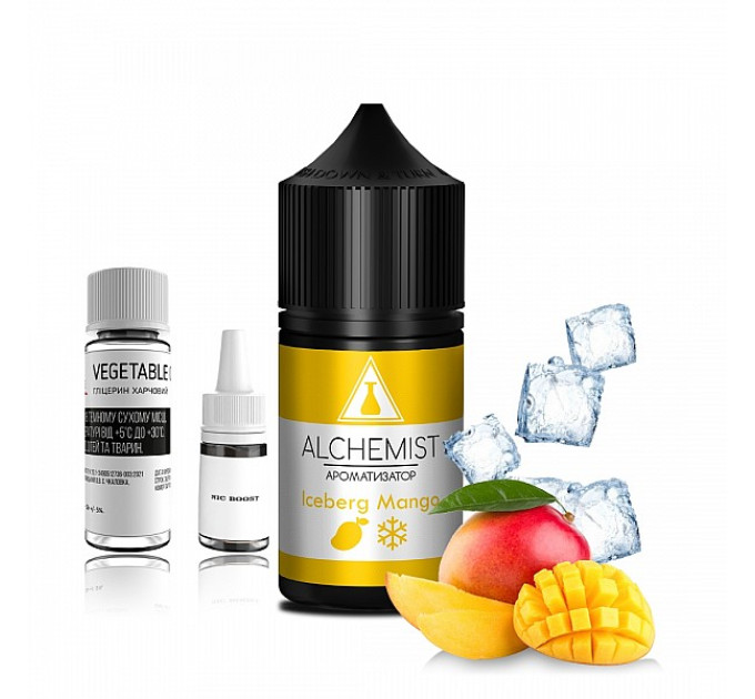 Набор компонентов для самозамеса солевой ALCHEMIST 30 мл (Iceberg Mango Манго Холодок, 0-50 мг) (18090)