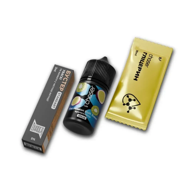Набор компонентов для самозамеса солевой CHASER Lux Ultra 30 мл (KIWI PASSION FRUIT GUAVA Киви Маракуя Гуава, 0-50 мг) (18060)
