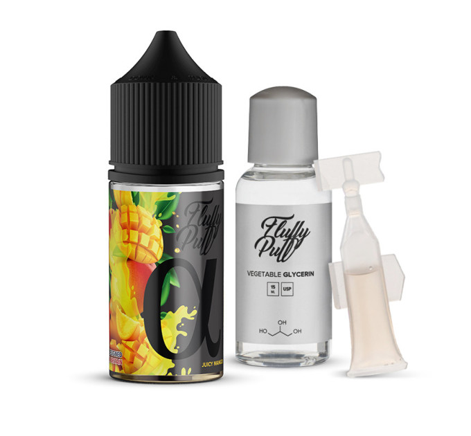 Набор компонентов для самозамеса солевой Fluffy Puff Alpha 30 мл (JUICY MANGO Манго, 0-65 мг) (17955)