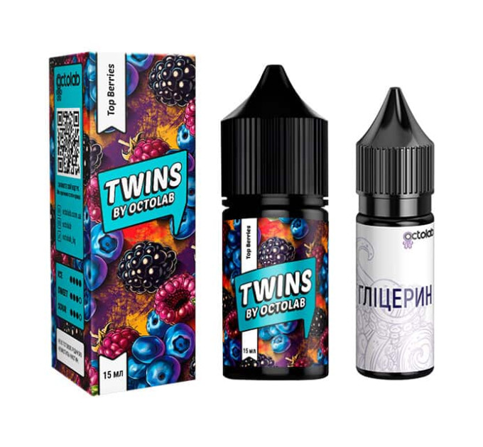 Набор компонентов для самозамеса солевой TWINS 30 мл (Top Berries Ягодный микс, 0-65 мг) (18282)