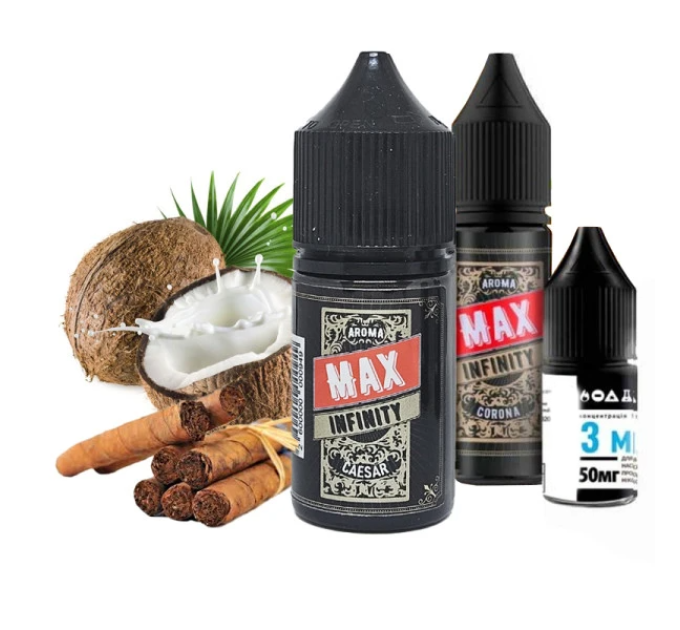 Набор компонентов для самозамеса солевой жидкости Flavorlab Infinity MAX 30 мл (Caesar Табак с кокосом, 0-50 мг) (17922)