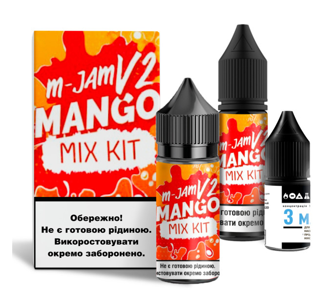Набор компонентов для самозамеса солевой жидкости Flavorlab M-Jam V2 30 мл (Mango Манго, 0-65 мг) (17943)