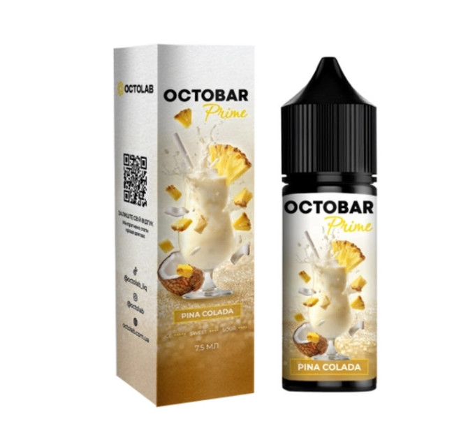 Набор компонентов для самозамеса солевой заправки Octobar Prime 15 мл (Pina Colada, Пинаколада, Ананас Кокос 0-50 мг) (19056)