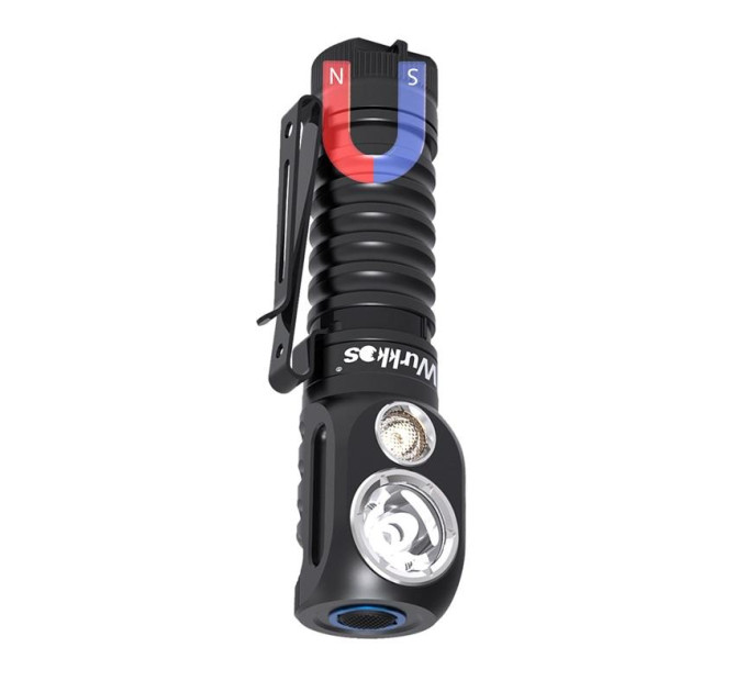 Налобный фонарик Wurkkos HD20 аккумуляторный светодиодный фонарь с магнитом (Black) (19270)