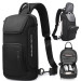 Однолямочный рюкзак через плечо Bange BG-7565 7л Сумка-слинг с USB-разъемом (Black) (19369)