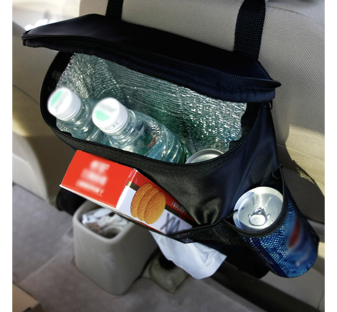 Органайзер автомобильный на спинку сиденья с термосумкой LVR 026 сумка-холодильник (Black) (18993)