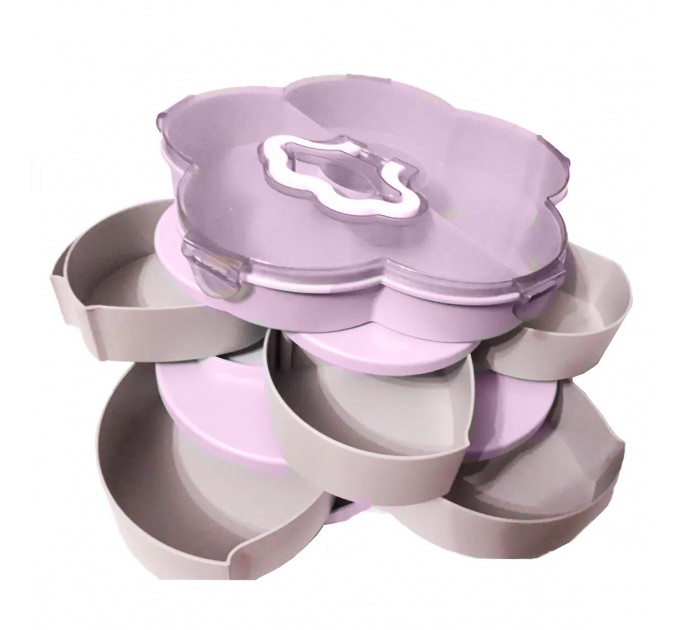 Органайзер для солодощів Flower Shap 12 слотів (Pink Grey)
