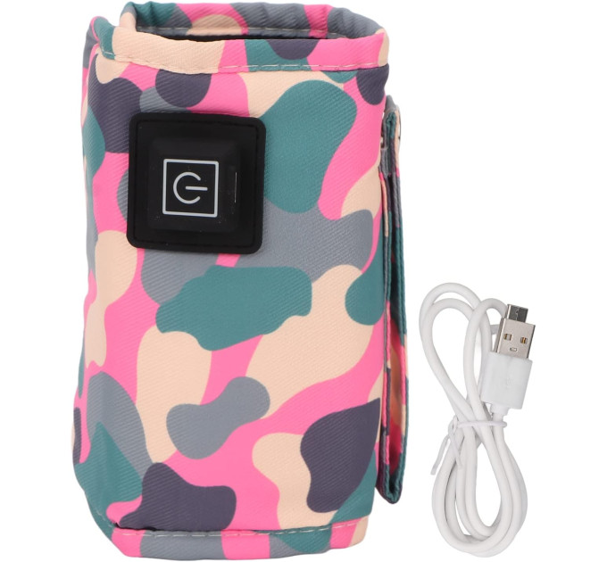 Портативный подогреватель для детских бутылочек от USB LVR 020 дорожный чехол (Pink) (18983)