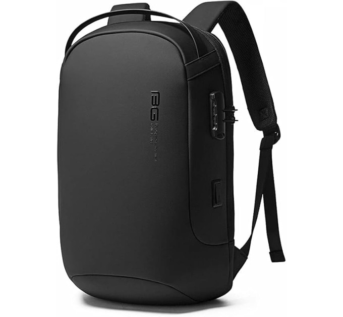 Рюкзак городской Bange BG-7225 20л ранец с отсеком для ноутбука до 15.6'' USB-разъем и замком (Black) (19375)