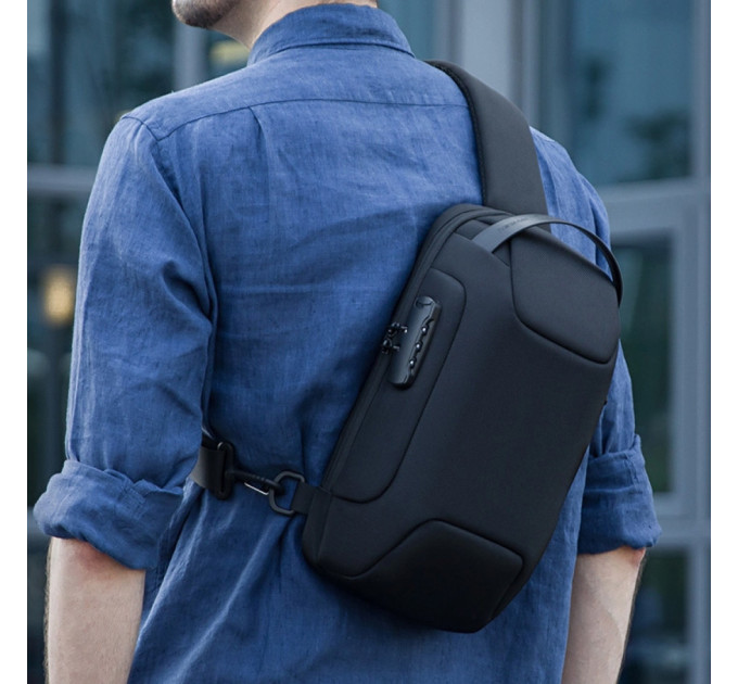 Рюкзак городской Mark Ryden 7116 8л на одно плечо, для планшета до 9.7, USB, замок (Black) (18317)