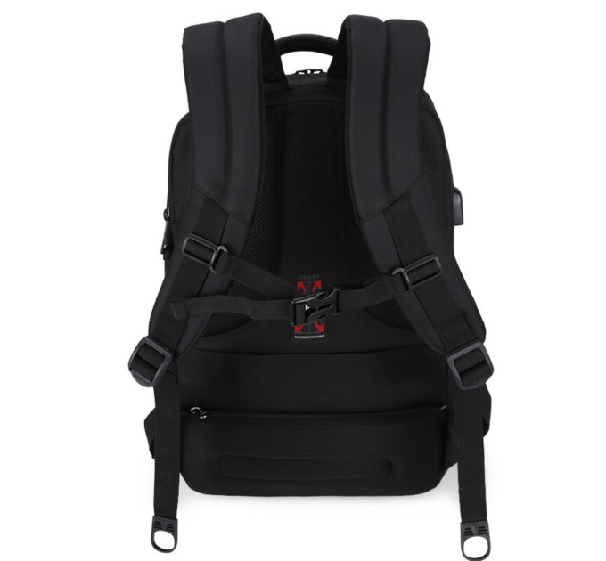 Рюкзак городской Tigernu T-B3220 17л с USB для ноутбука 15.6'' (Black) (17057)
