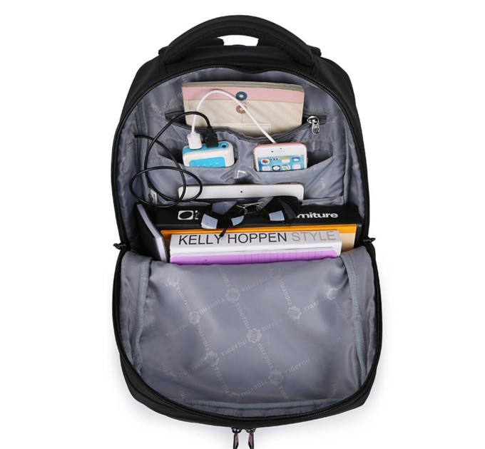 Рюкзак городской Tigernu T-B3220 17л с USB для ноутбука 15.6'' (Black) (17057)