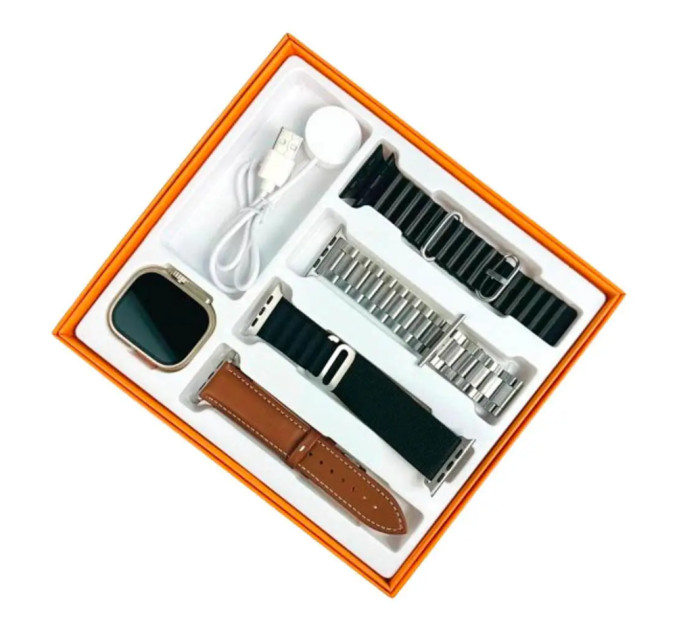 Смарт-часы Smart Watch H10 Ultra MAX набор с 4-ма ремешками (Black) (18678)