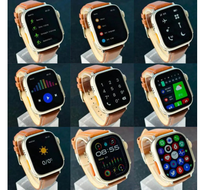 Смарт-часы Smart Watch H10 Ultra MAX набор с 4-ма ремешками (Black) (18678)