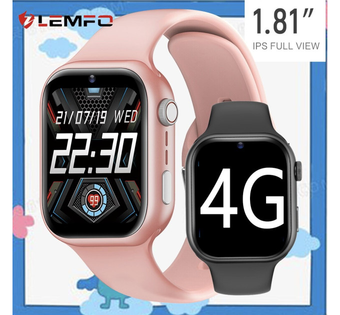 Смарт-годинник дитячі LEMFO K20 4G з камерою WI-FI GPS SIM-карта Original силіконовий ремінець (Рожевий) (16738)