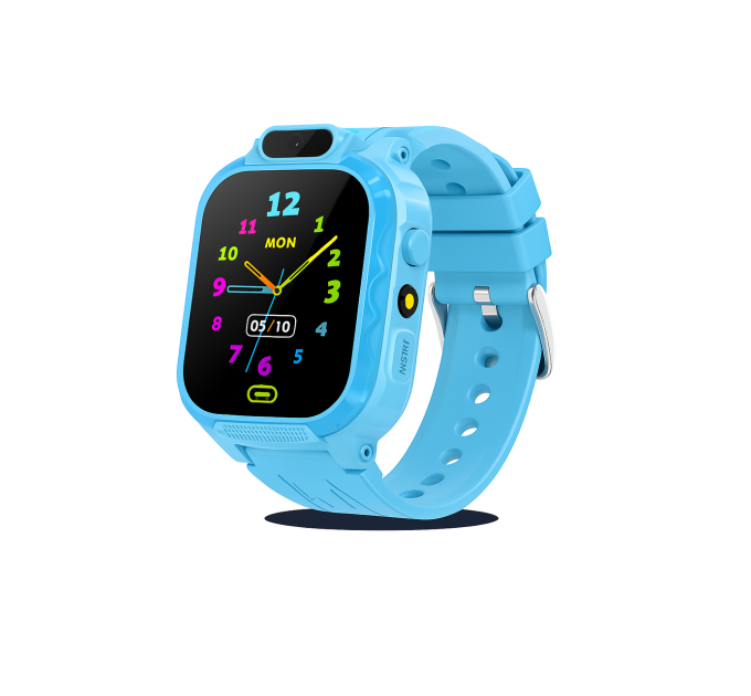 Смарт-часы телефон детские Smart Watch S12 с видеозвонком WI-FI GPS SIM-карта  (Blue) (18576)