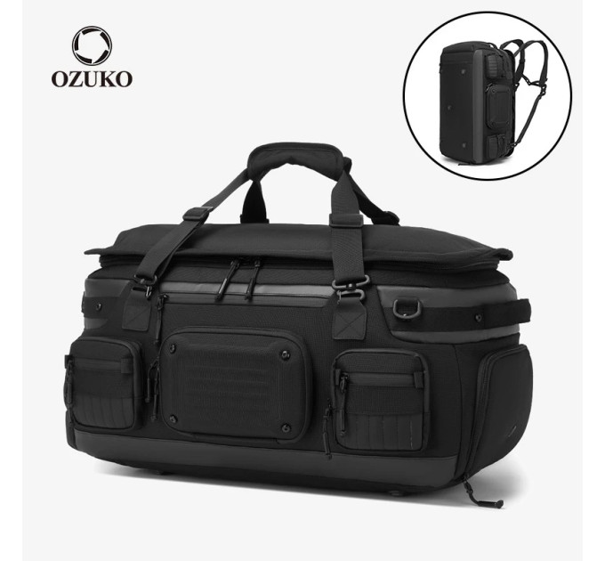 Сумка дорожная Ozuko 9904 спортивный туристический рюкзак с отсеком для ноутбука до 16' 52л (Black) (19360)