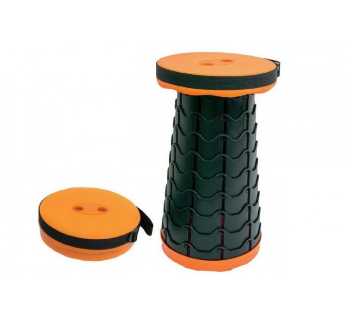 Стілець портативний складаний Retractable Folding Stools (Black Orange)