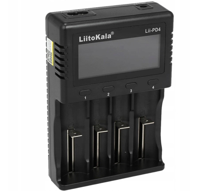 Умное зарядное устройство для аккумуляторов LiitoKala Lii-PD4 АА, ААА, 18650, 21700, 26650 Li-ion, LiFePO4, Ni-MH, Ni-Cd (19411)