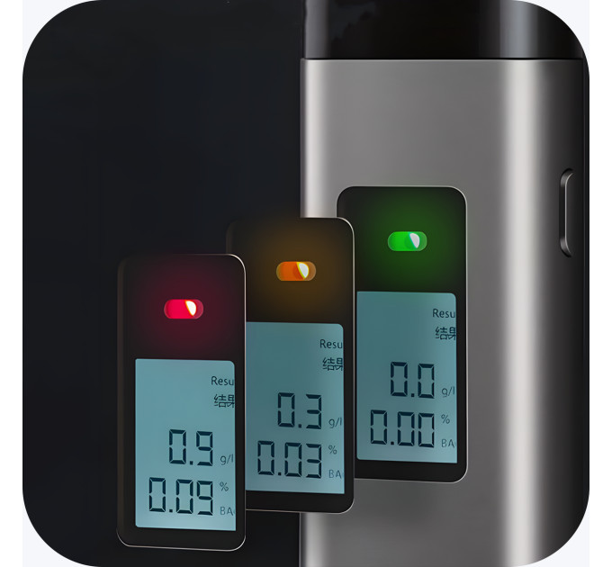 Высокоточный алкотестер с аккумулятором бесконтактный Lydsto T1 (Black) (18571)