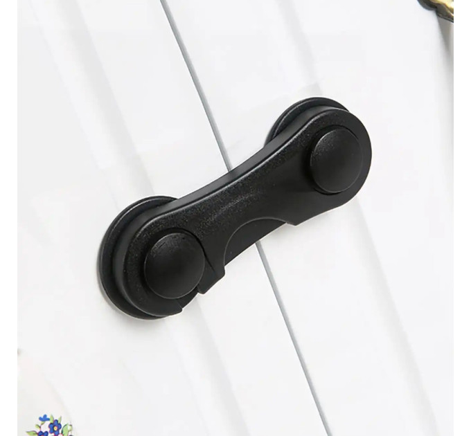 Замок на мебель защита от детей 9,5см (Black) (18646)