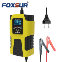 Зарядное устройство автомобильное Foxsur FBC061202D 12V/2А Автоматическое импульсное с функцией восстановления (Yellow)