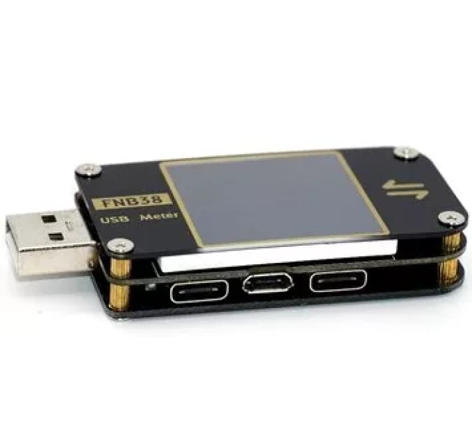 USB тестер анализатор зарядных устройств Fnirsi FNB38 внешних аккумуляторов и USB-кабелей (19171)