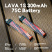 Аккумулятор BetaFPV Lava 1S 300 mAh 75C 3.8V LiHV LiPo BT2.0 FPV для Cetus X, Cetus Pro, Meteor (18765)