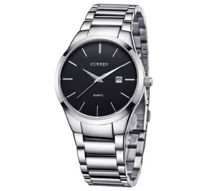 Часы наручные Curren 8106 (Silver Black) (18682)