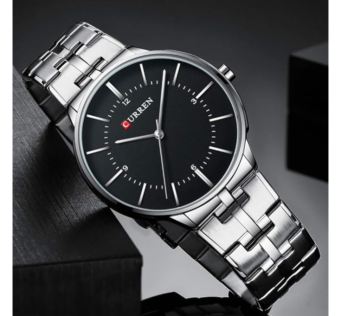Часы наручные Curren 8321 (Silver Black Silver) (18687)