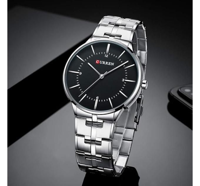 Часы наручные Curren 8321 (Silver Black Silver) (18687)