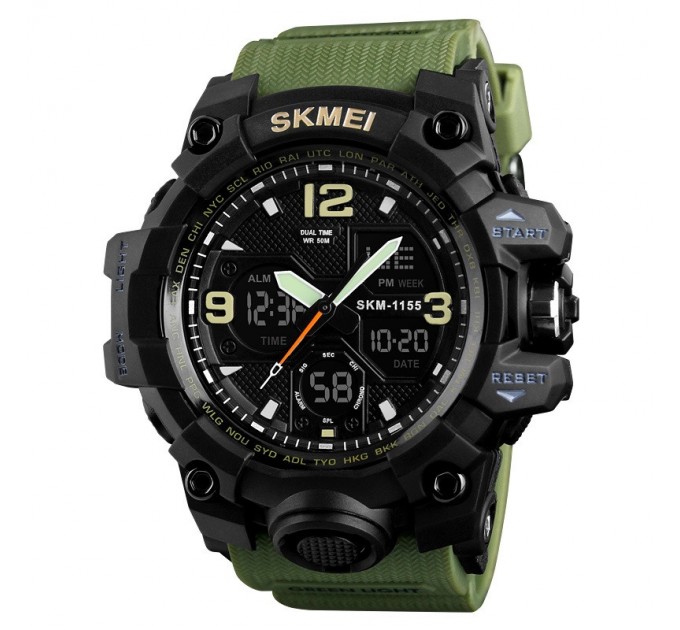 Годинник наручний Skmei 1155 Original (Army Green, 1155BAG)