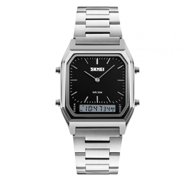 Часы наручные Skmei 1220 Original (Silver Black, 1220SIBK) (15911)