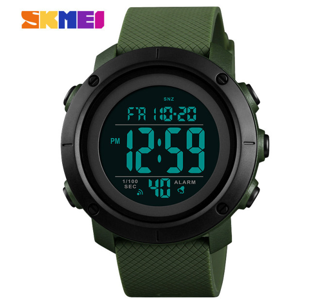 Часы наручные Skmei 1434 (Army Green Black ABS ring, 1434AGBK) (18475)