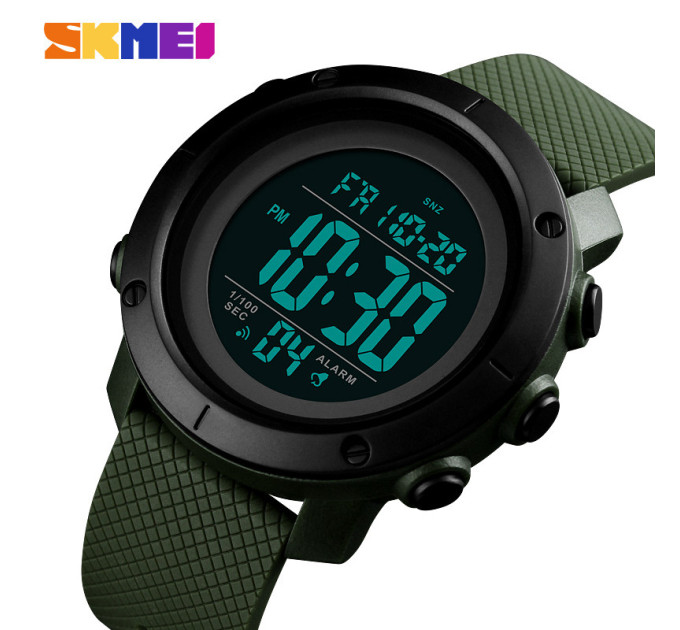 Часы наручные Skmei 1434 (Army Green Black ABS ring, 1434AGBK) (18475)
